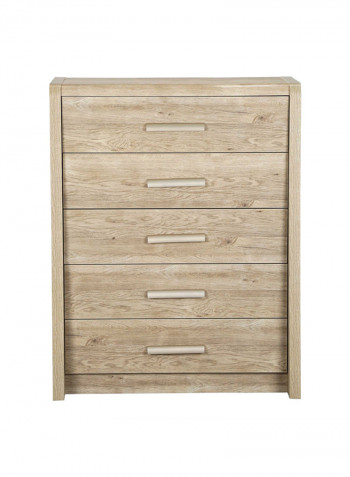 5-Drawer Curvy Chest Brown