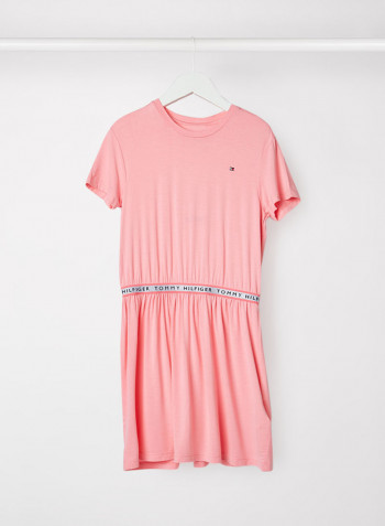 Teen Logo Tape Dress Cotton Candy