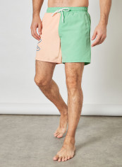 Colourblock Crocodile Print Swim Shorts Multicolour