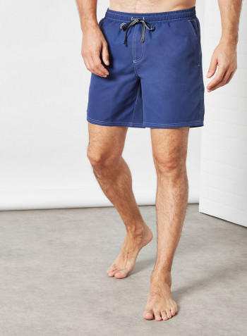 Contrast Stitch Detail Swim Shorts Scille