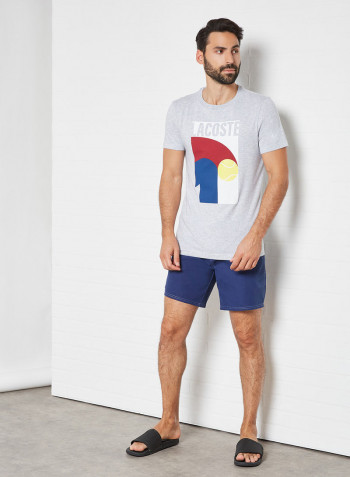 Contrast Stitch Detail Swim Shorts Scille