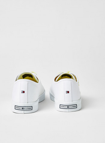 Essential Gradient Signature Logo Sneakers White