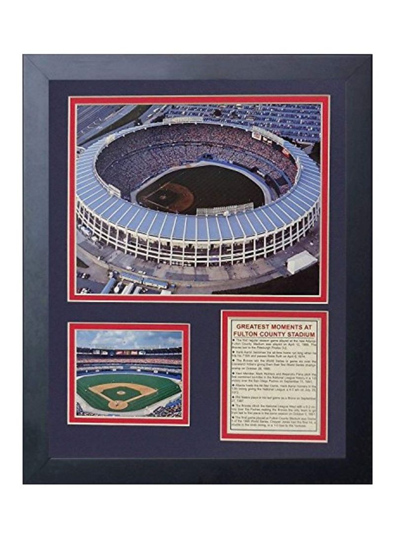 Fulton County Stadium Photo Framed Black 11x14inch