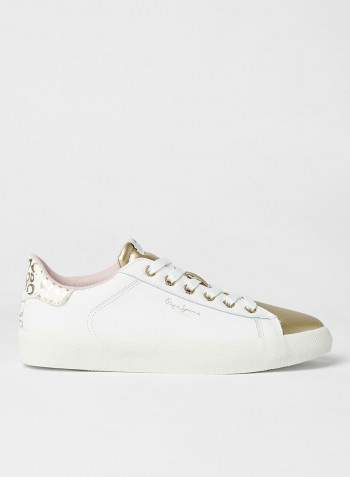 Kioto Fire Metallic Sneakers Gold/White