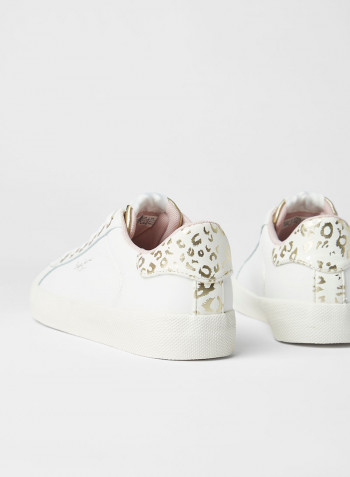 Kioto Fire Metallic Sneakers Gold/White