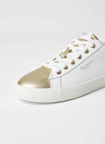 Kioto Fire Metallic Sneakers Gold/White