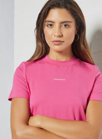 Organic Cotton T-Shirt Dress Pink