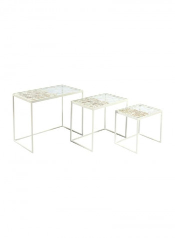 3-Piece Ryan Nesting Table Set White