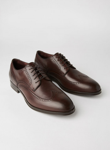 Dawson Grand 360 Wing Tip Oxford Shoes Deep Mahogany