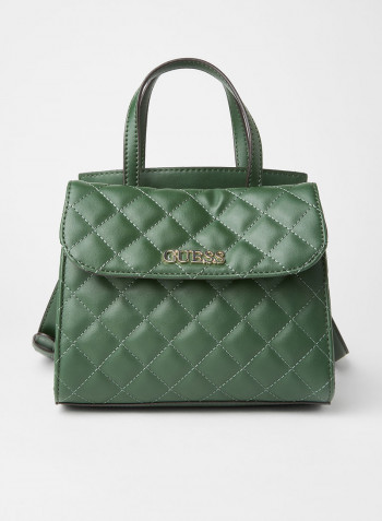 Illy Mini Quilted Crossbody Bag Forest