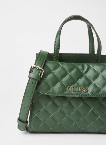 Illy Mini Quilted Crossbody Bag Forest