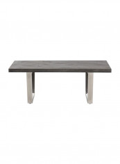 Jimmy Wooden Coffee Table Brown/Silver 120x60x46centimeter