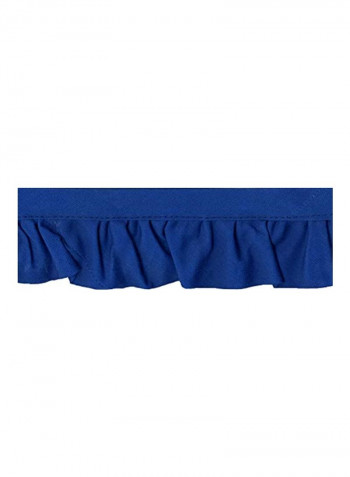 Needle Arts Ruffled Quilt Blue