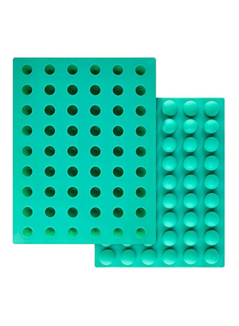 Round Silicone Mold for Chocolate Sea Green 15 x 11.5 x 1inch