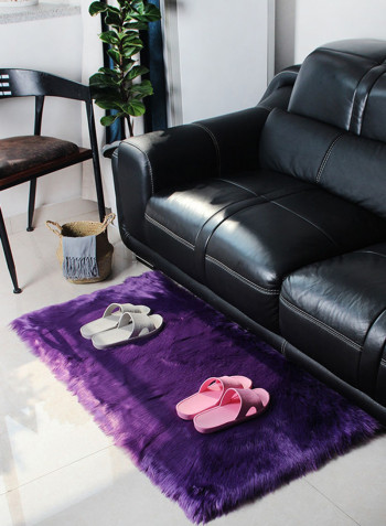 Anti-Skid Printed Area Rug Purple L