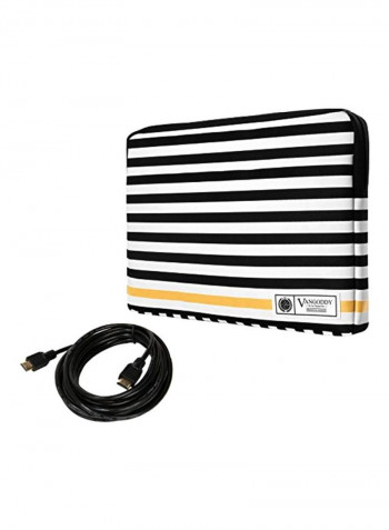 Protective Sleeve Case For Dell Chromebook Inspiron Latitude 11 Inch/12 Inch Black/White/Gold
