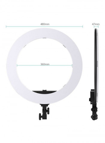 252-Piece LED Video Light Lamp Set HD-18S 18inch White/Black