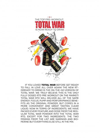 Pack Of 12 Total War Pre-Workout Dietary Supplement