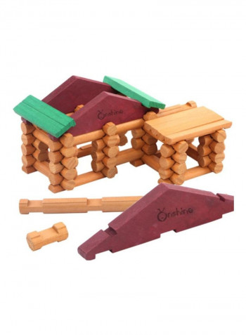 90-Piece Forest Log Construction Set