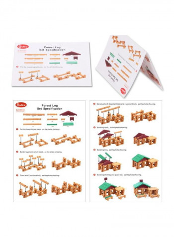 90-Piece Forest Log Construction Set