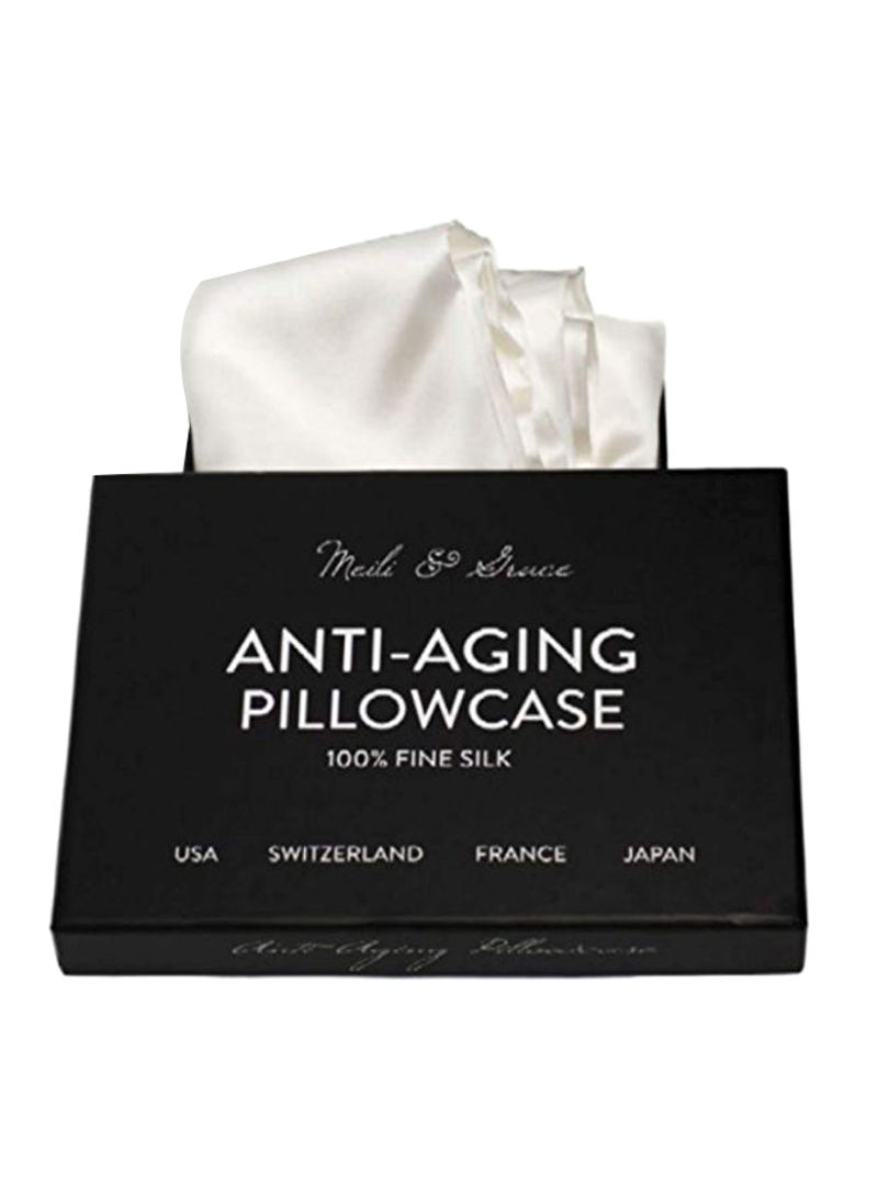 Anti-Aging Silk Pillowcase Silk White Standard/Queen