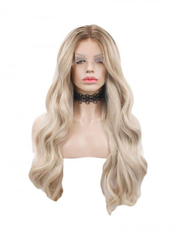 Long Wavy Hair Wig Blonde 24inch
