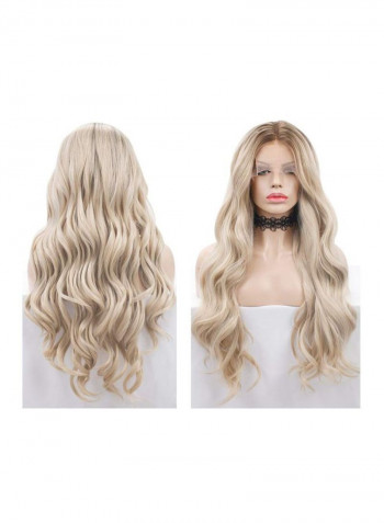 Long Wavy Hair Wig Blonde 24inch