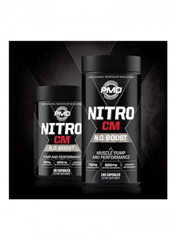Nitro CM NO Boost Pump And Performance Dietary Supplement 500mg - 90 Capsules