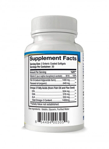 Pack Of 2 Lipotriad Dry Eye Formula Dietary Supplement (1400mg) - 60 Coated Softgels