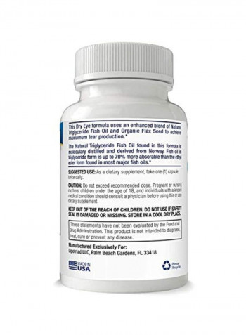 Pack Of 2 Lipotriad Dry Eye Formula Dietary Supplement (1400mg) - 60 Coated Softgels