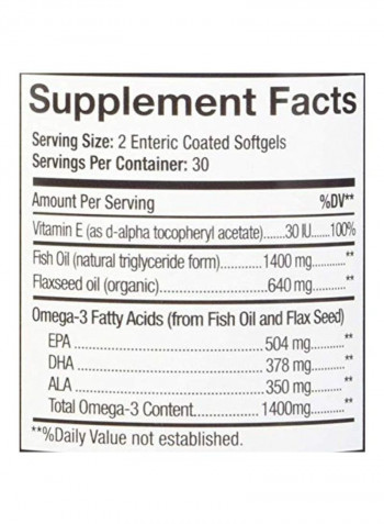 Pack Of 2 Lipotriad Dry Eye Formula Dietary Supplement (1400mg) - 60 Coated Softgels