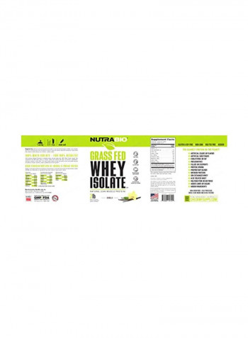 Whey Isolate Protein Supplement - Vanilla