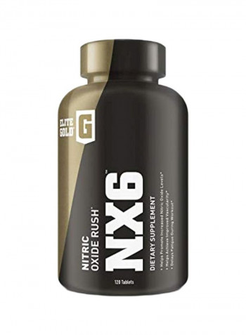 Elite Gold Nitric Oxide Rush NX6 - 120 Tablets