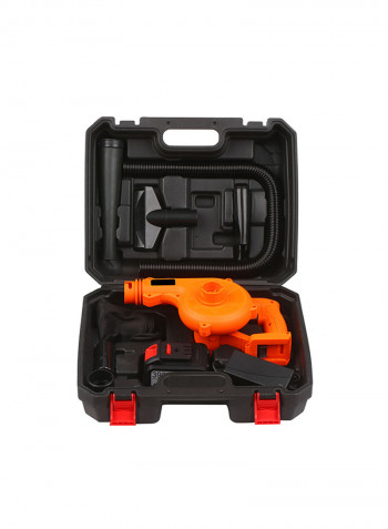 2-In-1 Cordless Leaf Vacuum Electric Air Blower Power Tool Kit Orange/Black