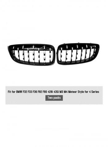 New Semi-plating Front Dual Kidney Grill Grille Fit for BMW F32 F33 F36 F82 F80 428i 435i M3 M4 Meteor Style for 4 Series