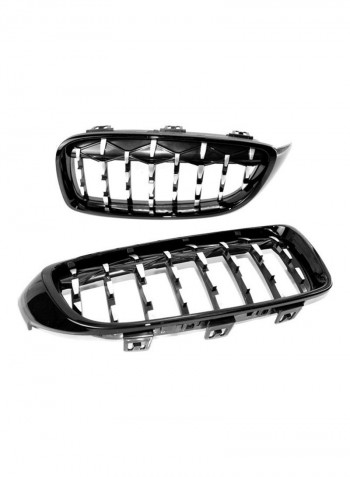 New Semi-plating Front Dual Kidney Grill Grille Fit for BMW F32 F33 F36 F82 F80 428i 435i M3 M4 Meteor Style for 4 Series