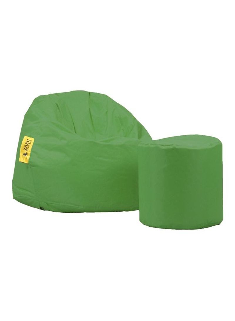 2-Piece Xlarge Waterproof Bean Bag And Buff Waterproof Bean Bag Set green 115x90x115cm