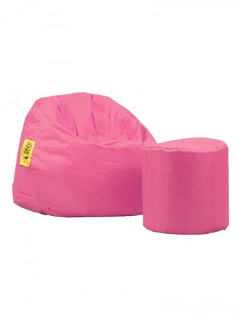 2-Piece Xlarge Waterproof Bean Bag And Buff Waterproof Bean Bag Set pink 115x90x115cm