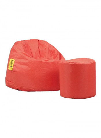 2-Piece Xlarge Waterproof Bean Bag And Buff Waterproof Bean Bag Set red 115x90x115cm