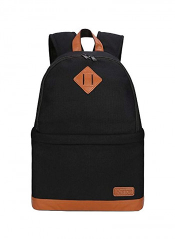Canvas Camera Backpack With Rain Cover Black/Brown/Blue
