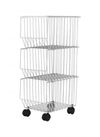 3 Layered Storing Organizer White 42x27.8x30centimeter