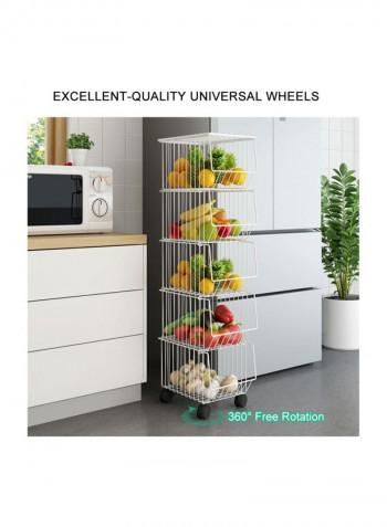 3 Layered Storing Organizer White 42x27.8x30centimeter