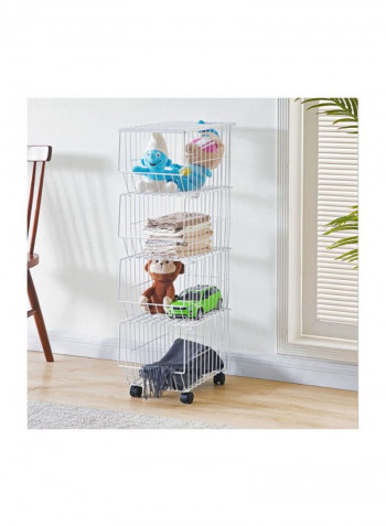 3 Layered Storing Organizer White 42x27.8x30centimeter