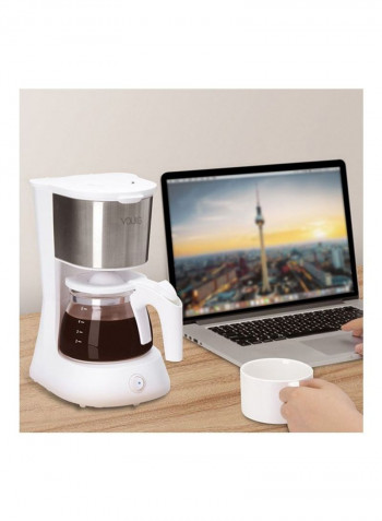 Electric Espresso Maker White/Silver 30x25x20millimeter