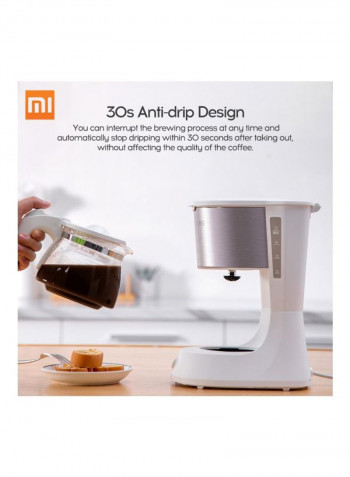 Electric Espresso Maker White/Silver 30x25x20millimeter