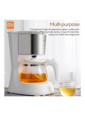 Electric Espresso Maker White/Silver 30x25x20millimeter