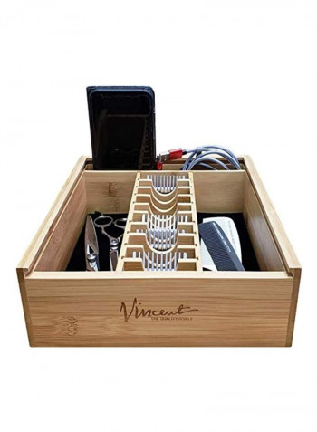 Master Case Counter Top Barber Tool Organizer VT10202 Brown