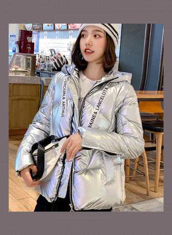 Personalized Down Cotton Jacket For Women White
