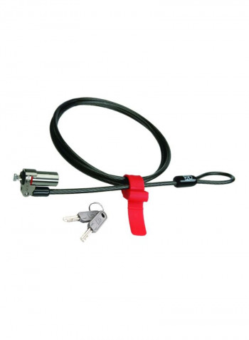 Microsaver DS Ultra-Thin Laptop Lock With Two Keys Silver/Grey