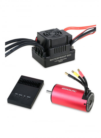 Sensorless Brushless Motor With Programming Card And Battery Sensorless Brushless Motor(5.3x4.5x4), Programming Card, (5.4x8x1.3) 1x Battery(7x5.6)cm